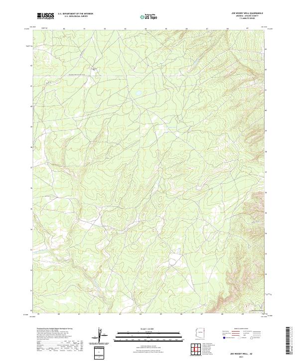 Joe Woody Well, AZ — USGS 7.5-minute topo (2021)