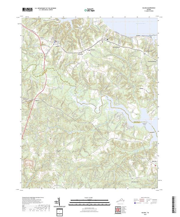 Saluda, VA — USGS 7.5-minute topo (2022)