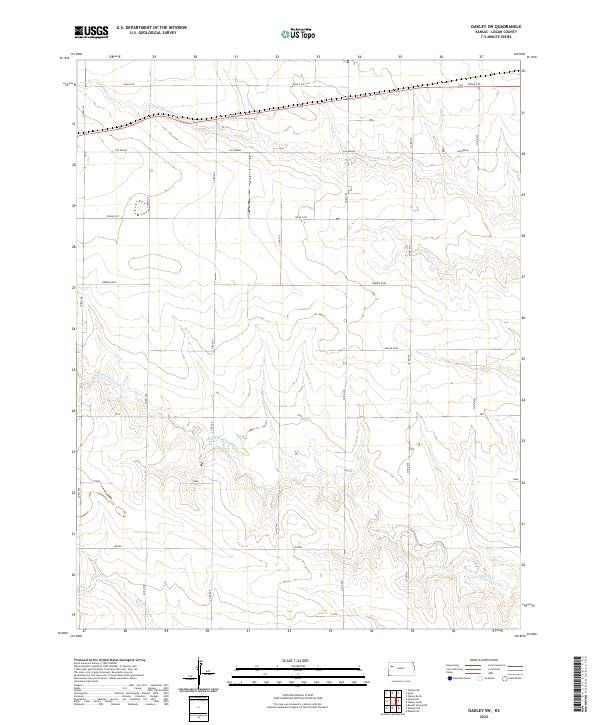 Oakley SW, KS — USGS 7.5-minute topo (2022)