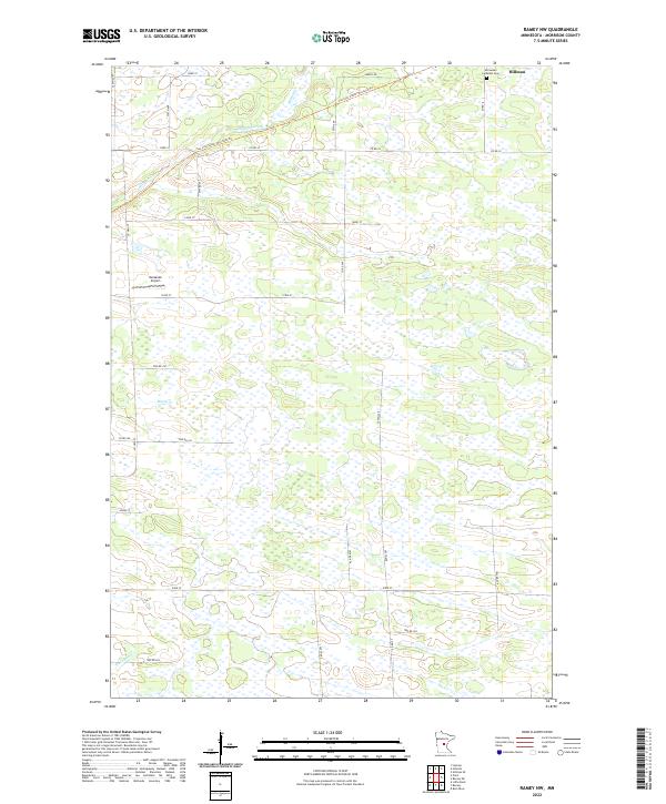Ramey NW, MN — USGS 7.5-minute topo (2022)