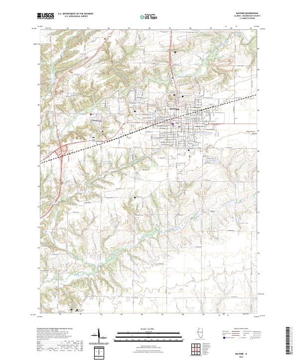 Macomb, IL — USGS 7.5-minute topo (2024)