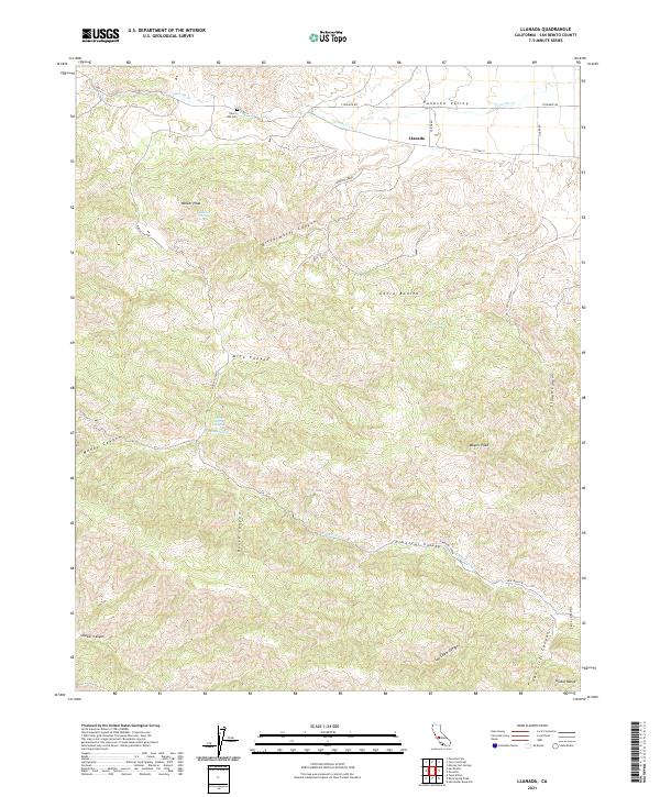 Llanada, CA — USGS 7.5-minute topo (2021)