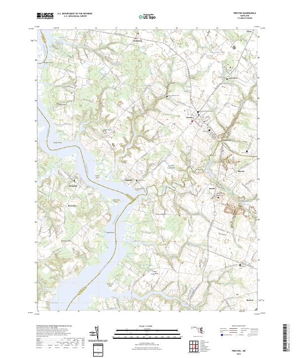 Preston, MD — USGS 7.5-minute topo (2023)