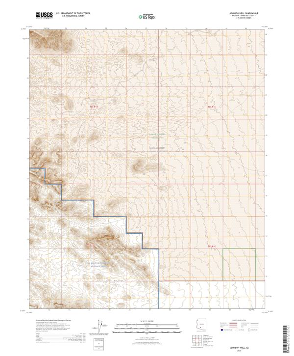 Johnson Well, AZ — USGS 7.5-minute topo (2026)