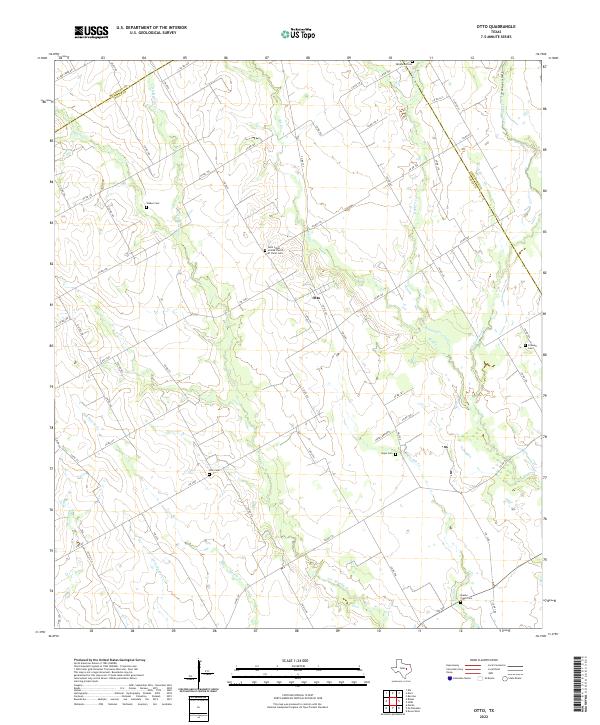 Otto, TX — USGS 7.5-minute topo (2022)