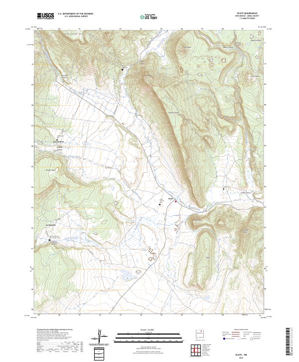 Ocate, NM — USGS 7.5-minute topo (2023)
