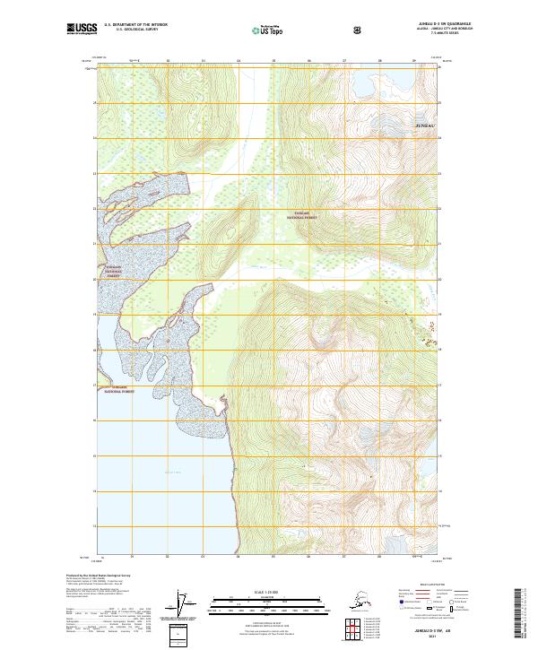 Juneau D-3 SW, AK — USGS 7.5-minute topo (2021)