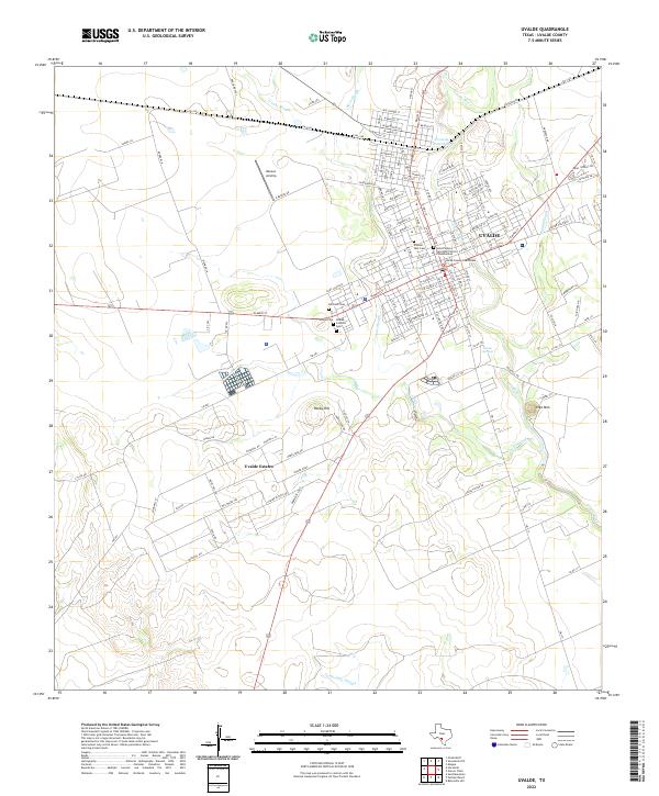 Uvalde, TX — USGS 7.5-minute topo (2022)
