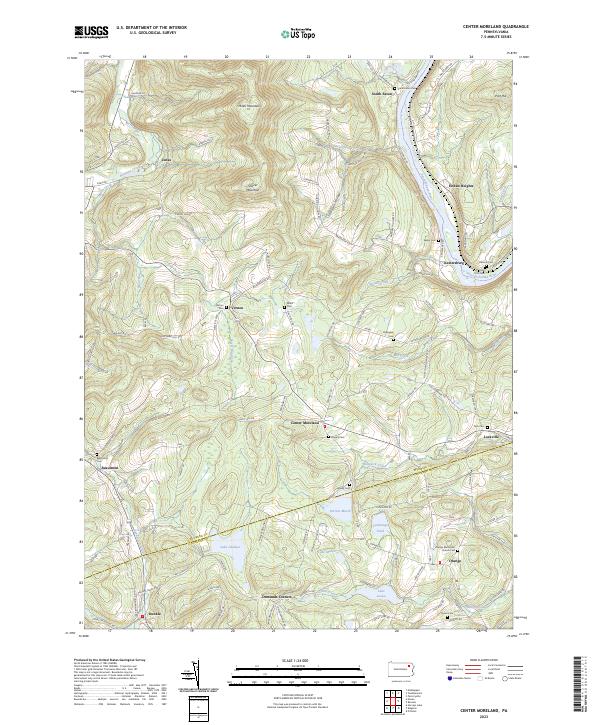 Center Moreland, PA — USGS 7.5-minute topo (2023)