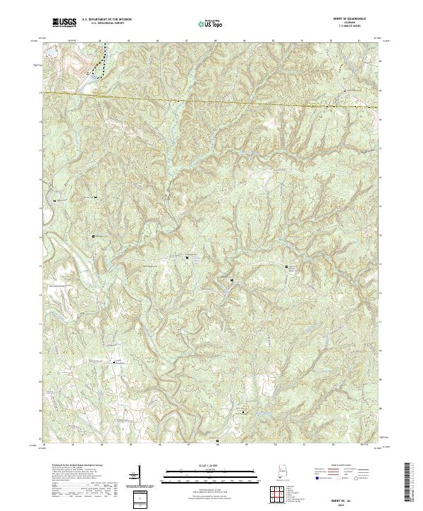 Berry SE, AL — USGS 7.5-minute topo (2024)