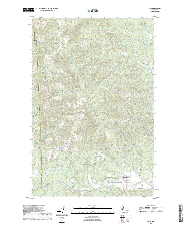 Doty, WA — USGS 7.5-minute topo (2023)