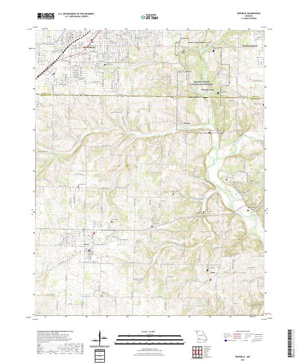 Republic, MO — USGS 7.5-minute topo (2021)