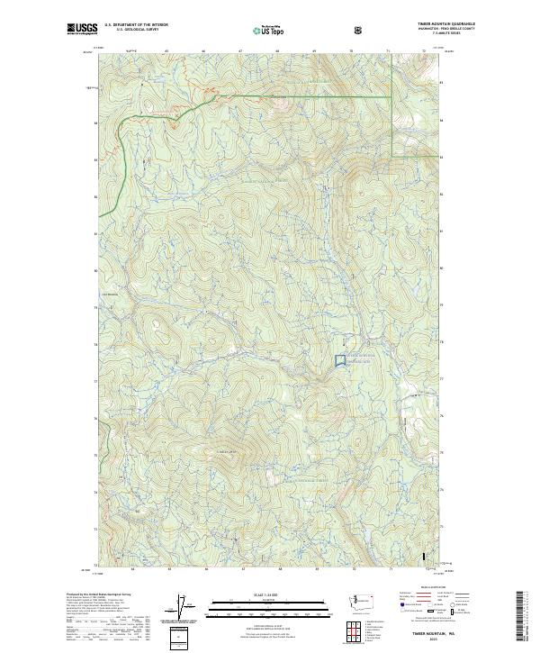 Timber Mountain, WA — USGS 7.5-minute topo (2023)