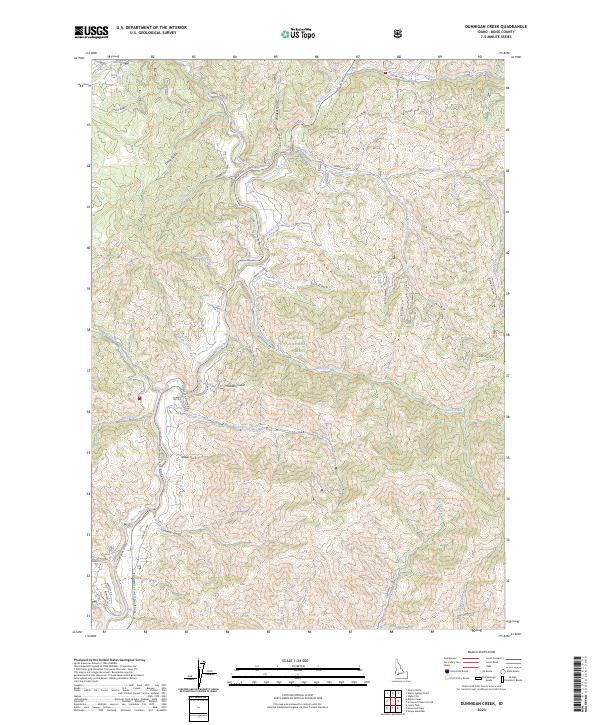 Dunnigan Creek, ID — USGS 7.5-minute topo (2023)