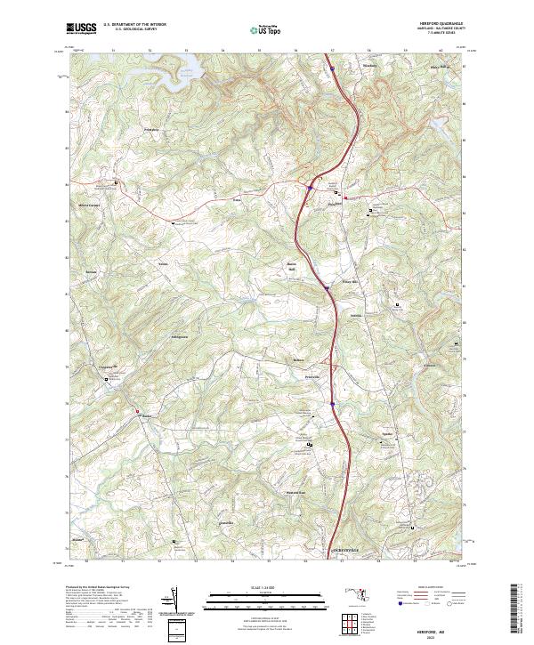 Hereford, MD — USGS 7.5-minute topo (2023)