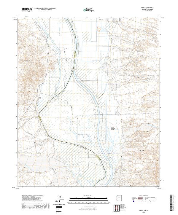 Cibola, AZ-CA — USGS 7.5-minute topo (2021)