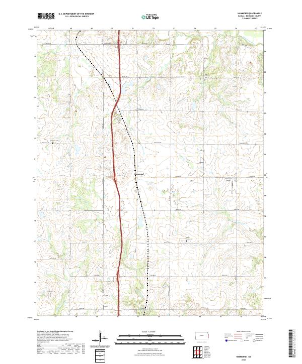 Hammond, KS — USGS 7.5-minute topo (2022)