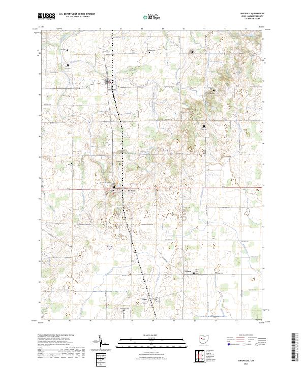 Uniopolis, OH — USGS 7.5-minute topo (2023)
