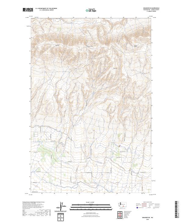 Granger NE, WA — USGS 7.5-minute topo (2023)