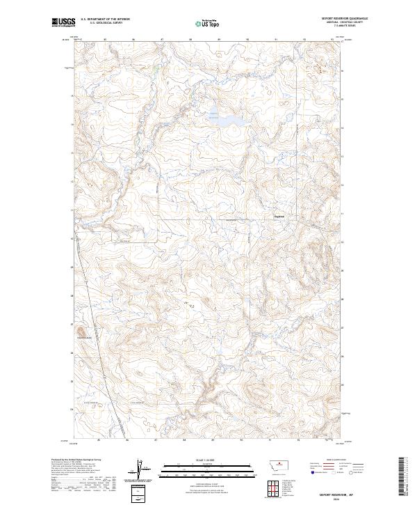 Seifort Reservoir, MT — USGS 7.5-minute topo (2024)