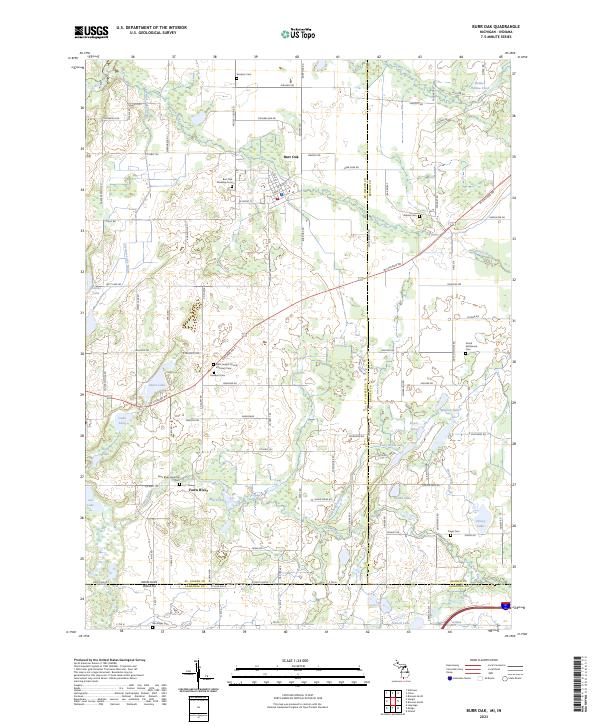 Burr Oak, MI-IN — USGS 7.5-minute topo (2023)