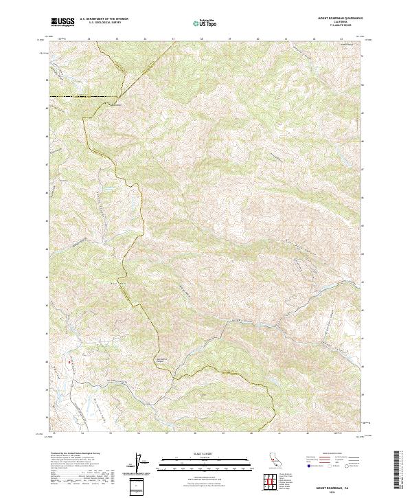 Mount Boardman, CA — USGS 7.5-minute topo (2021)