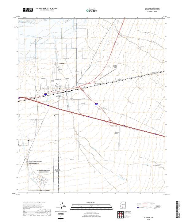 Gila Bend, AZ — USGS 7.5-minute topo (2021)