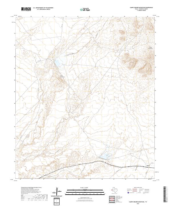 Campo Grande Mountain, TX — USGS 7.5-minute topo (2022)