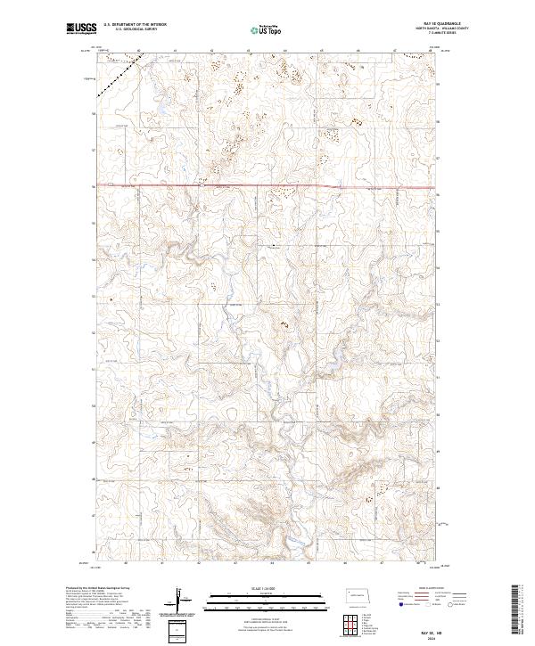 Ray SE, ND — USGS 7.5-minute topo (2024)