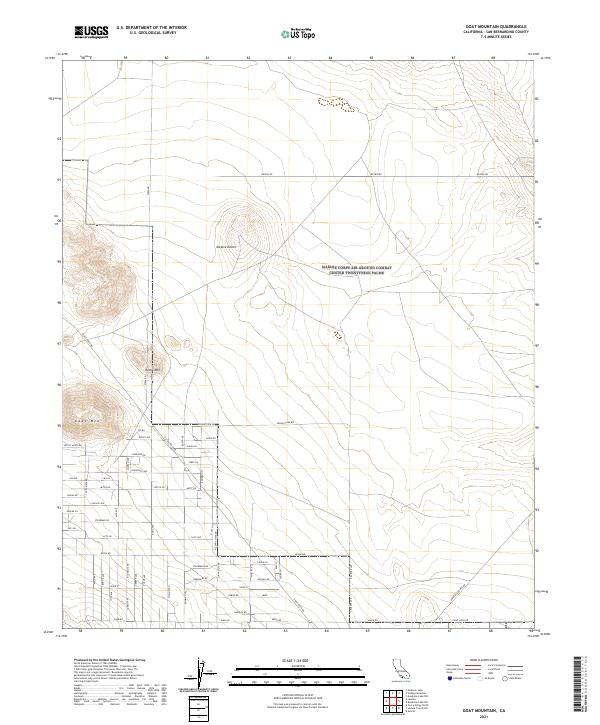 Goat Mountain, CA — USGS 7.5-minute topo (2021)