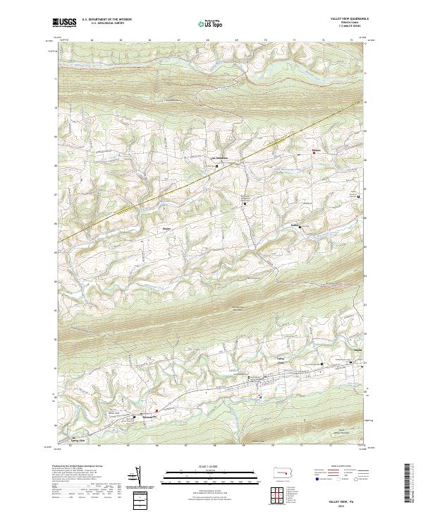 Valley View, PA — USGS 7.5-minute topo (2023)