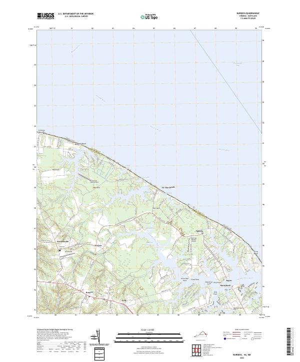 Burgess, VA-MD — USGS 7.5-minute topo (2022)
