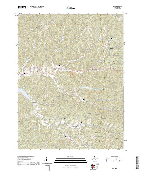 Gay, WV — USGS 7.5-minute topo (2023)