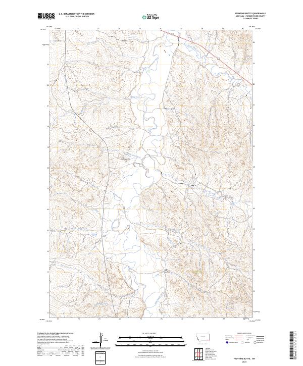 Fighting Butte, MT — USGS 7.5-minute topo (2024)