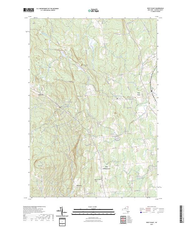 West Chazy, NY — USGS 7.5-minute topo (2023)