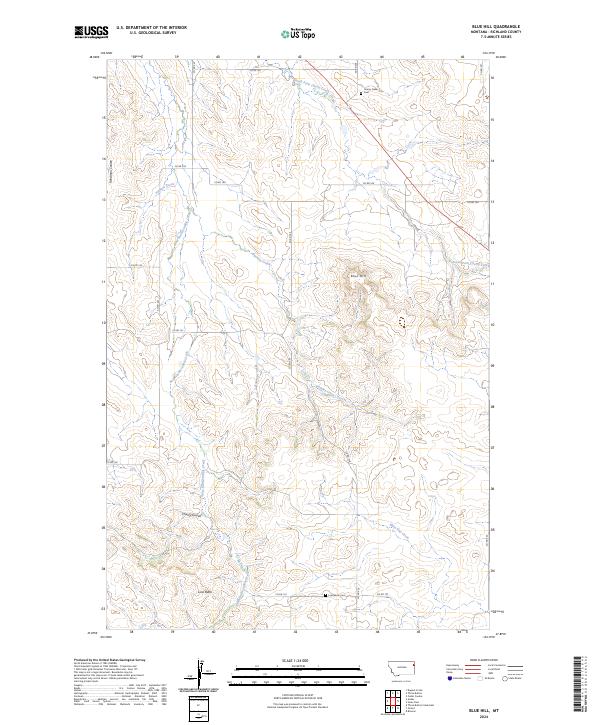 Blue Hill, MT — USGS 7.5-minute topo (2024)