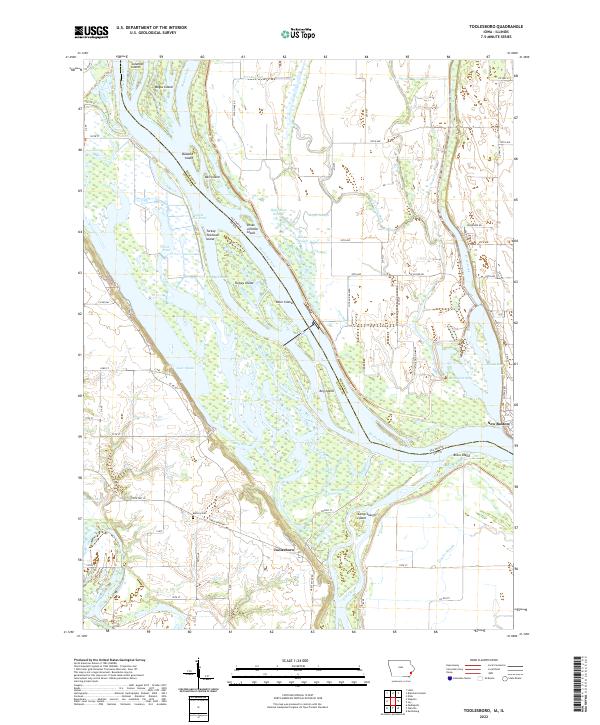 Toolesboro, IA-IL — USGS 7.5-minute topo (2022)