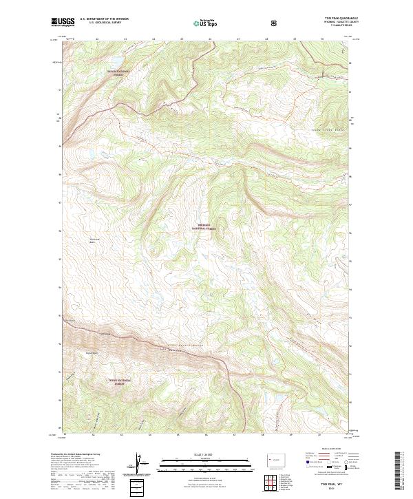 Tosi Peak, WY — USGS 7.5-minute topo (2021)