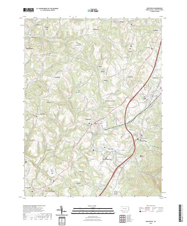 Smithfield, PA — USGS 7.5-minute topo (2023)