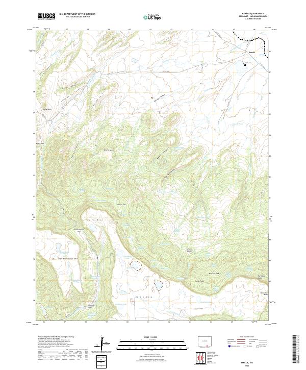 Barela, CO — USGS 7.5-minute topo (2022)