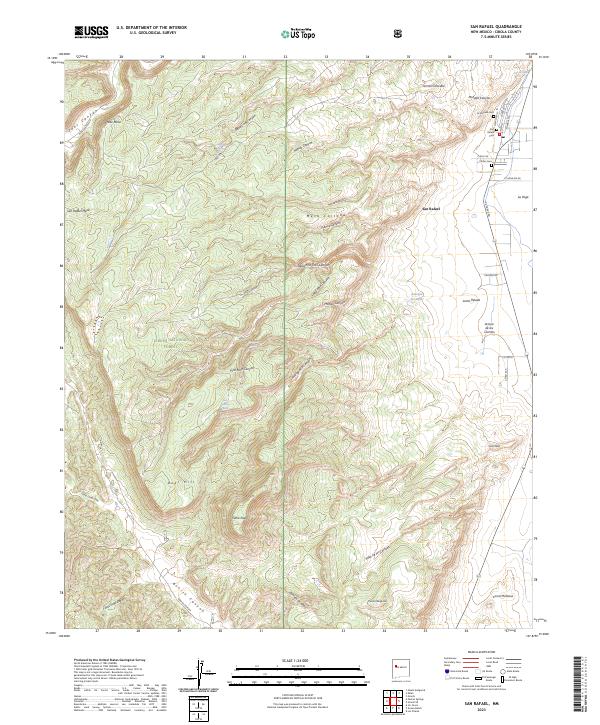 San Rafael, NM — USGS 7.5-minute topo (2023)