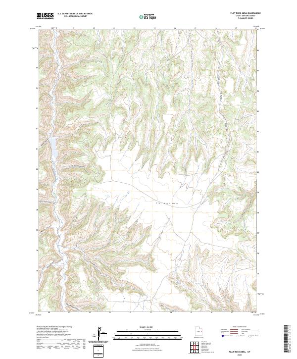 Flat Rock Mesa, UT — USGS 7.5-minute topo (2023)