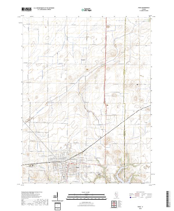 Pana, IL — USGS 7.5-minute topo (2024)