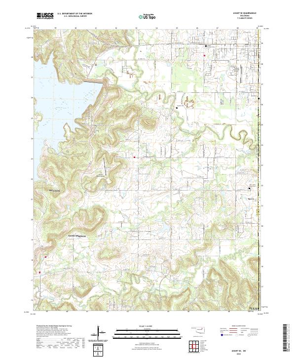 Avant SE, OK — USGS 7.5-minute topo (2022)