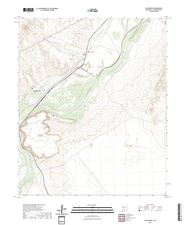San Marcial, NM — USGS 7.5-minute topo (2023)
