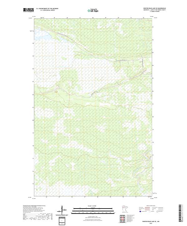 Winter Road Lake SE, MN — USGS 7.5-minute topo (2022)