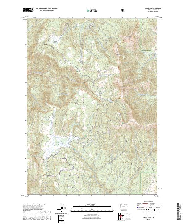Crook Peak, OR — USGS 7.5-minute topo (2023)