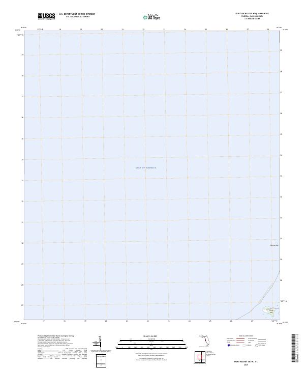 Port Richey OE W, FL — USGS 7.5-minute topo (2025)