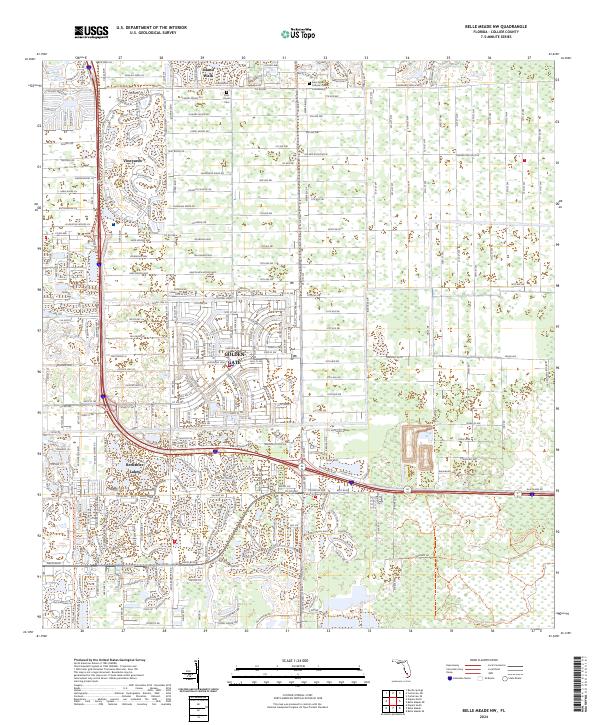 Belle Meade NW, FL — USGS 7.5-minute topo (2024)