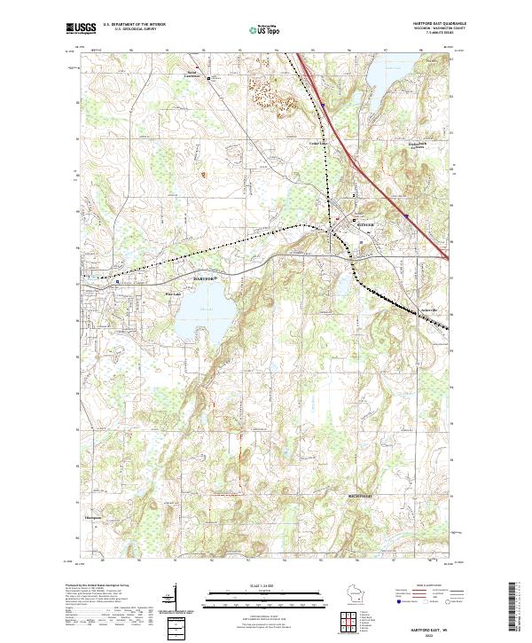 Hartford East, WI — USGS 7.5-minute topo (2022)